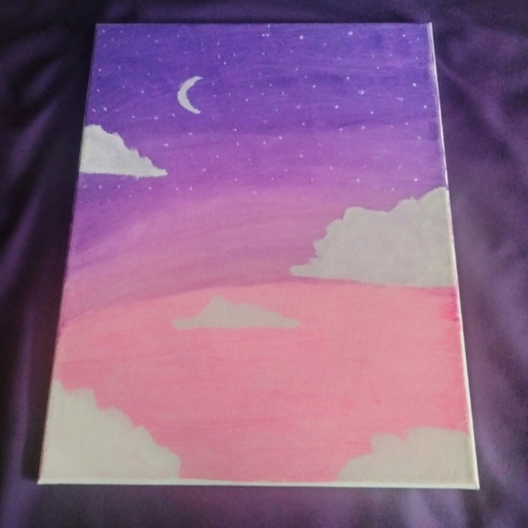 Dreamy Night Sky Canvas Art - Picture 2 of 3